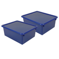 Romanoff Storage Bin, Plastic, Blue, 2 PK 16004
